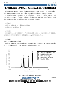 サイズ排除クロマトグラフィー（SEC）によるタンパク質の凝集体分析